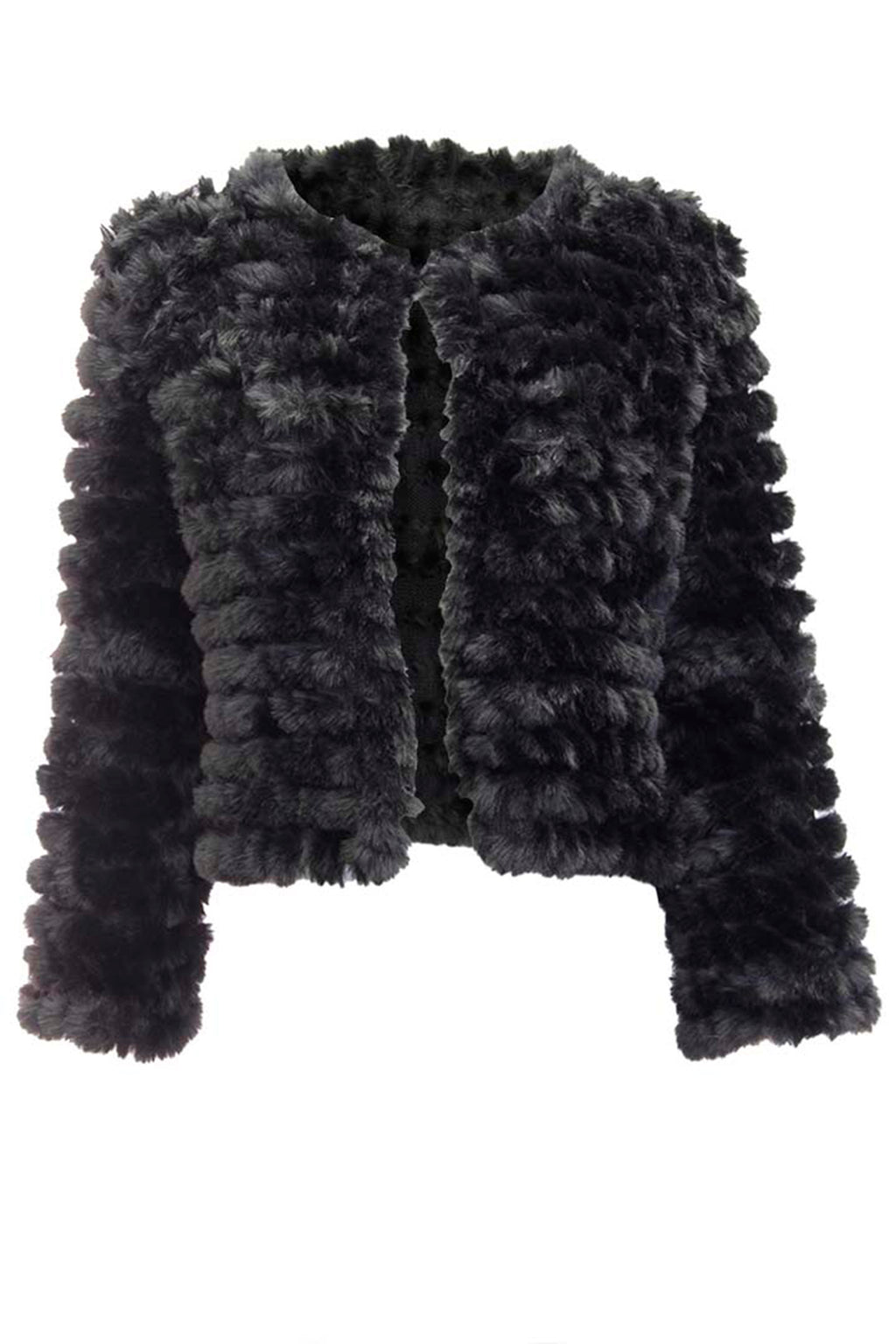 faux fur cropped jacket