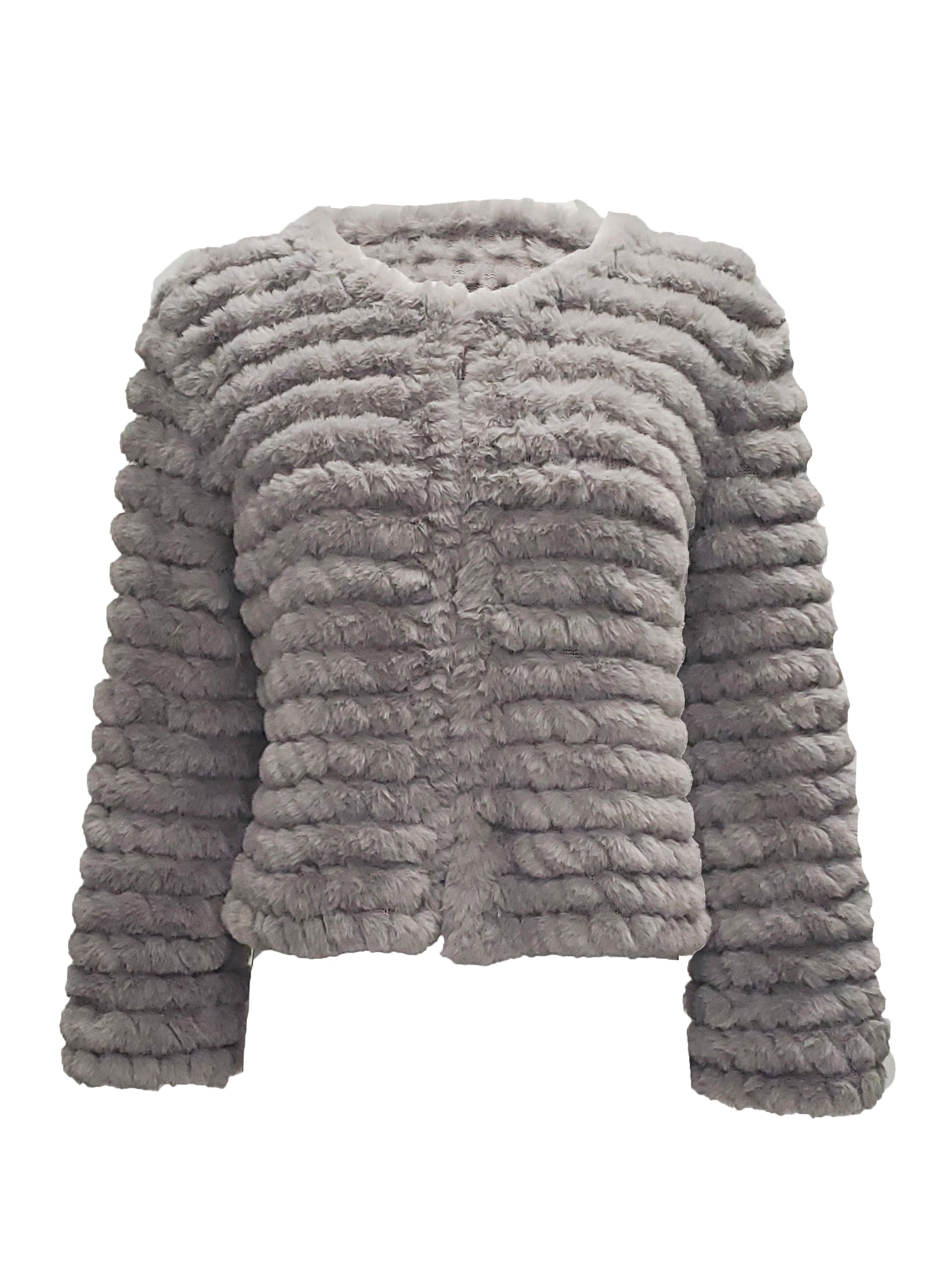faux fur cropped jacket