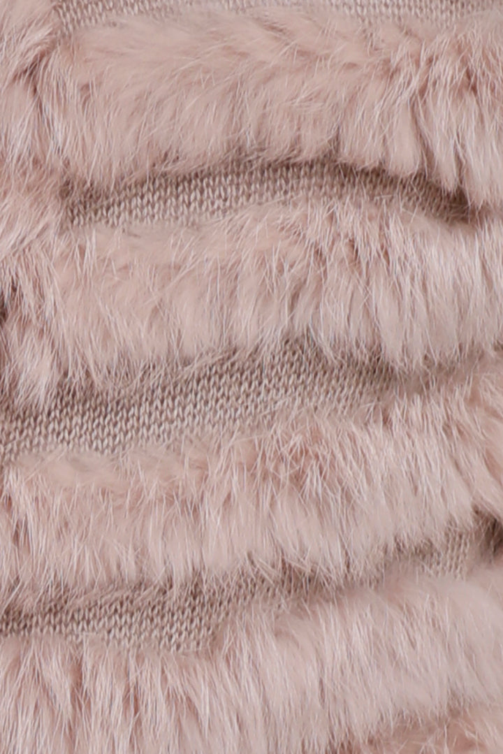 Load image into Gallery viewer, Short Sleeve Fur Jacket, Rabbit Fur, Dusty Rose, Dolce Cabo
