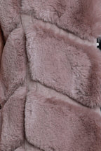 Chevron Faux Fur Vest, Taupe, Dolce Cabo