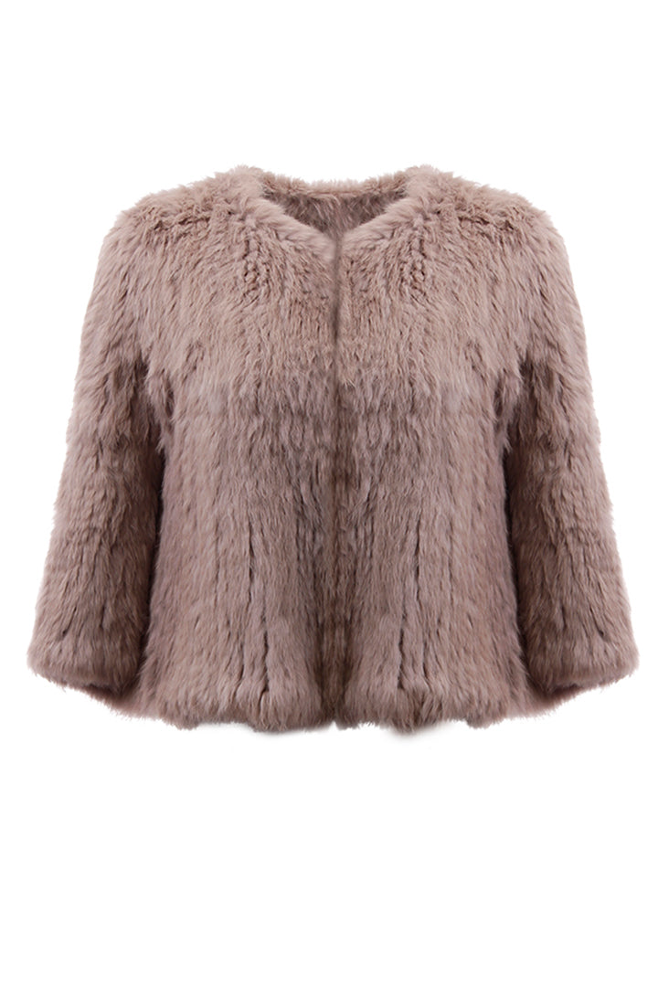 Natural Rabbit Fur Cape