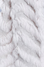 Rabbit Fur Pom Pom Capelet, Beige, Dolce Cabo