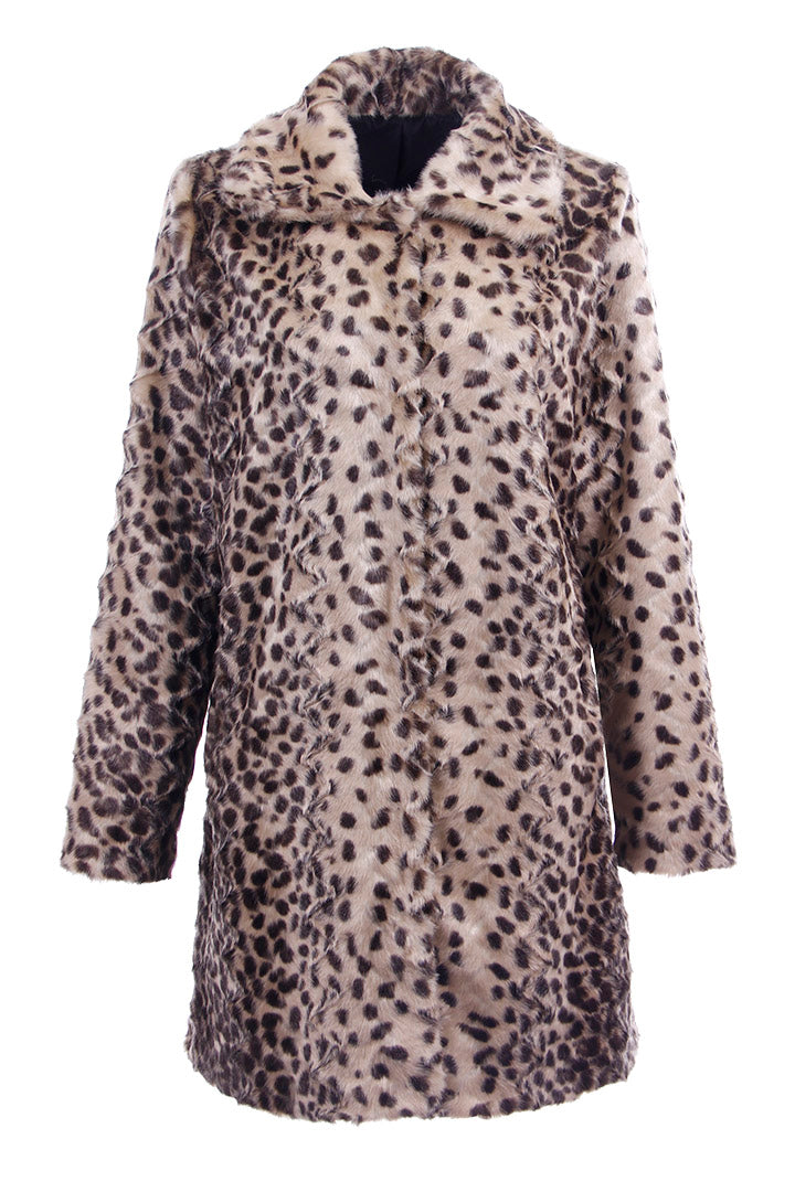 Load image into Gallery viewer, Faux Fur Leopard Coat, Dolce Cabo
