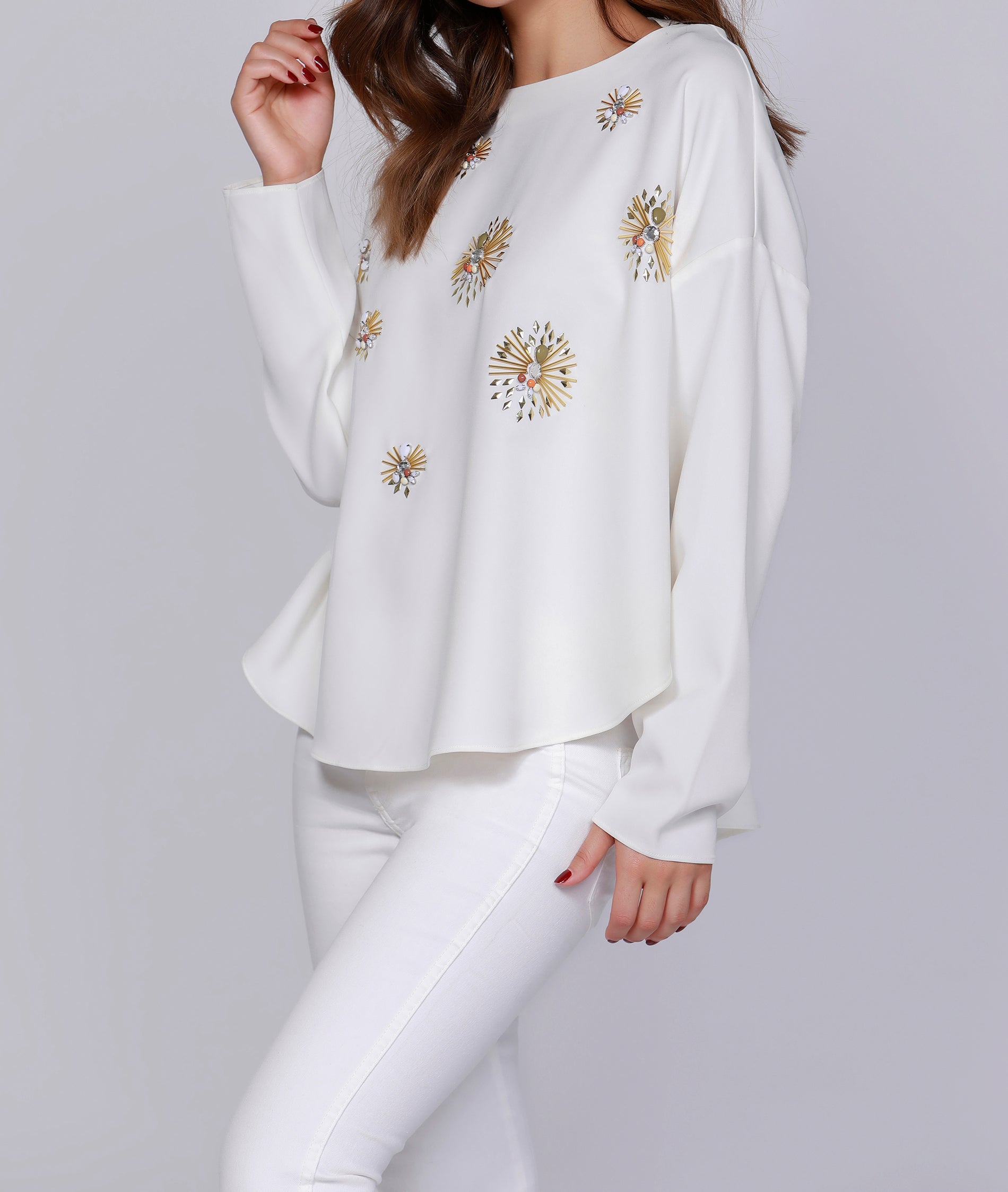 Sunburst Beaded Blouse
