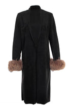 Suede Jacket with Fur Cuffs