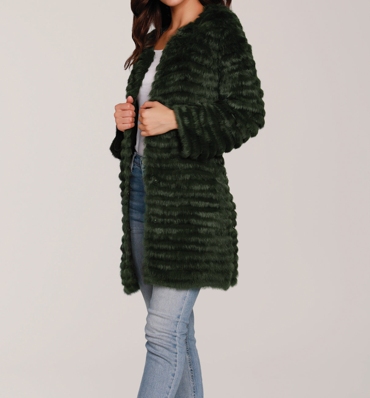 Long Rabbit Fur Coat for Women
