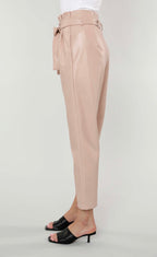 Faux Leather Paper Bag Pants