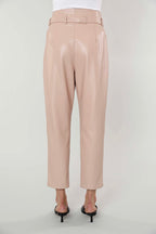 Faux Leather Paper Bag Pants