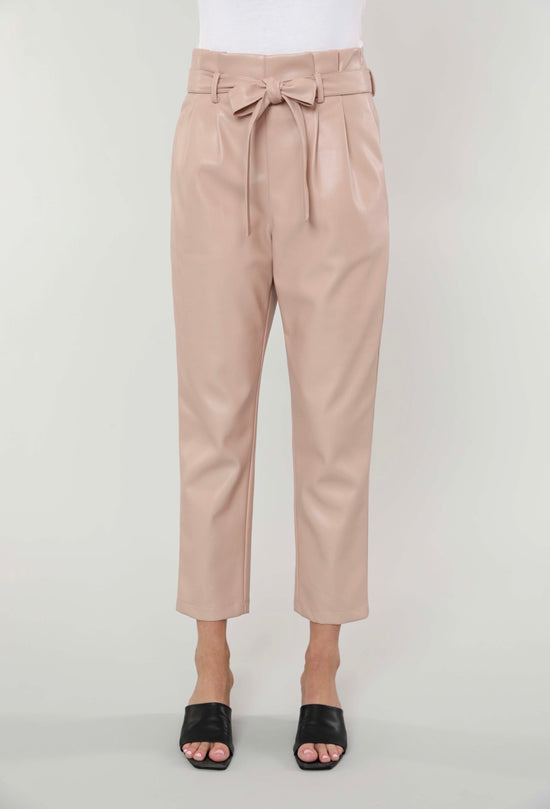 Faux Leather Paper Bag Pants – Dolce Cabo - Main Image