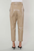 Faux Leather Paper Bag Pants