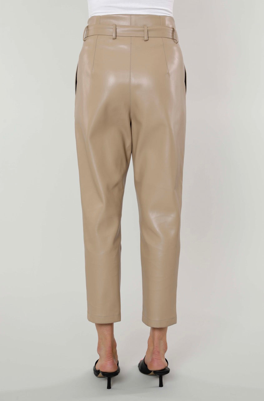 Soft Vegan Leather Bag Pants