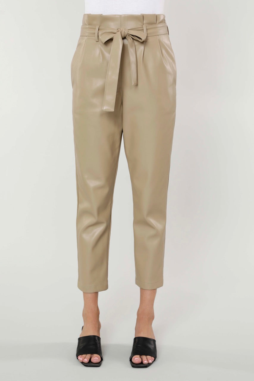 Load image into Gallery viewer, Faux Leather Paper Bag Pants
