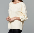Faux Leather Puff Sleeve Top