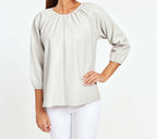 Faux Leather Puff Sleeve Top