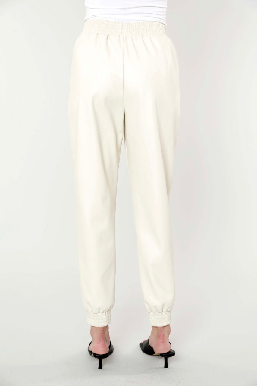 Faux Leather Joggers