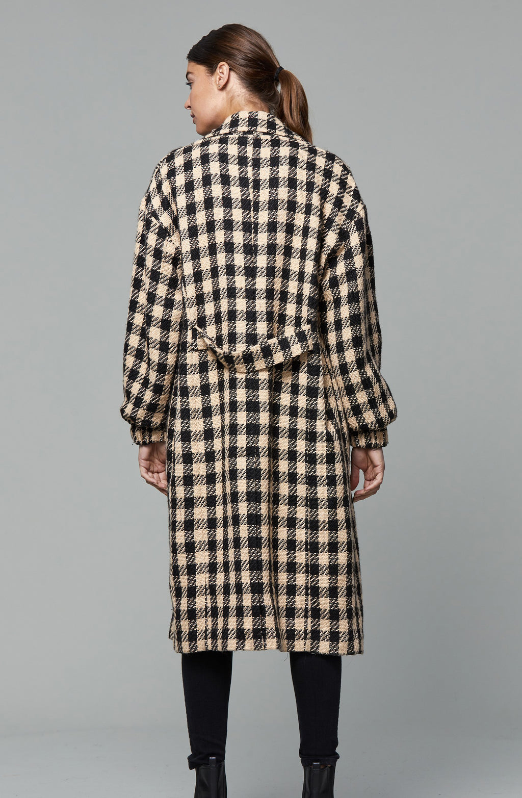 Plaid Trench Coat