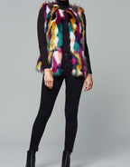 Multicolor Faux Fur Vest