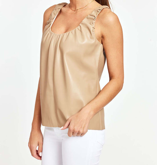 Faux Leather Tank Top – Dolce Cabo