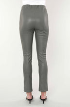 Faux Leather Split Hem Leggings