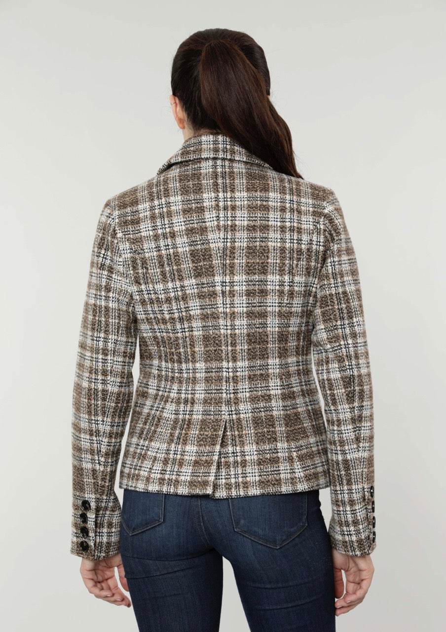 Load image into Gallery viewer, Plaid Double Breasted Blazer
