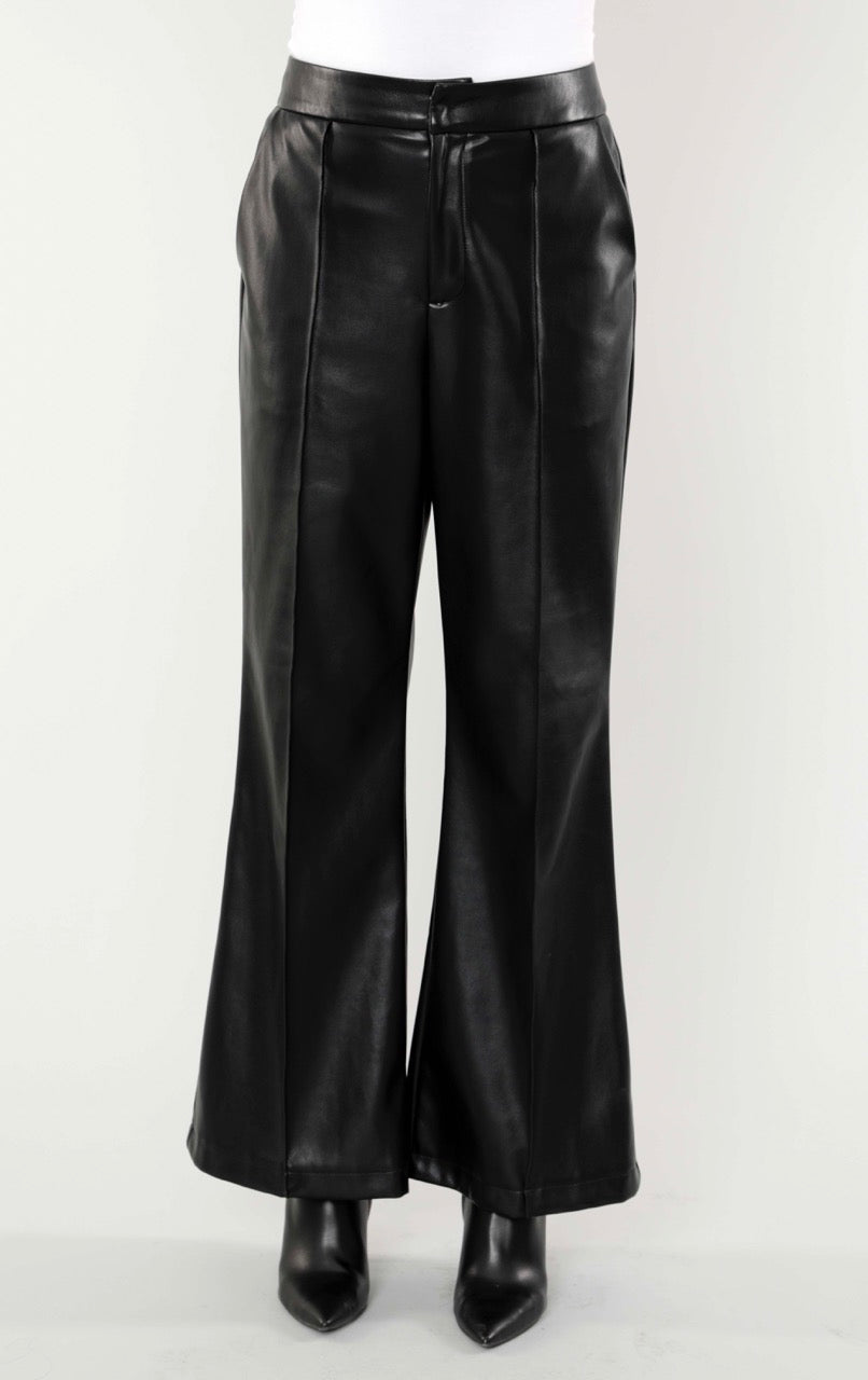Faux Wide Leg Leather Pants – Dolce Cabo