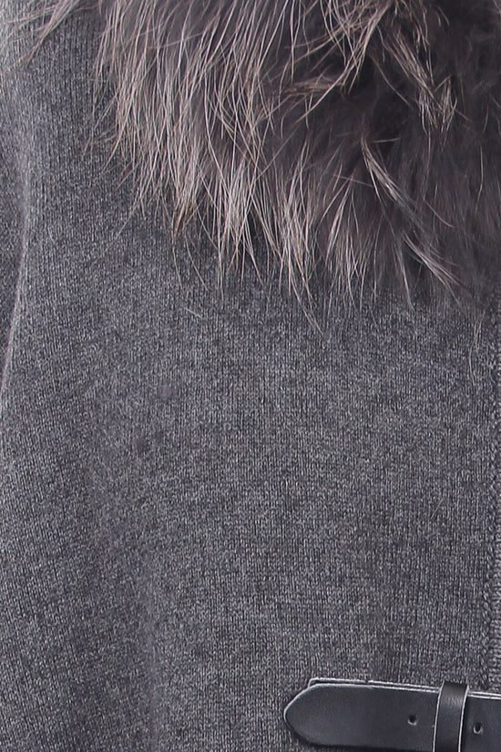 Over Sized Fur Cardigan Cape